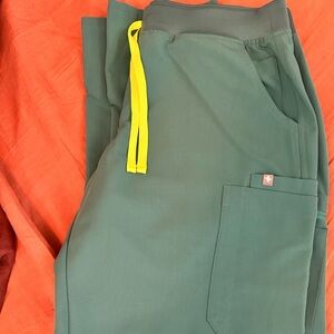 Figs Kade cargo scrub pants hydra green